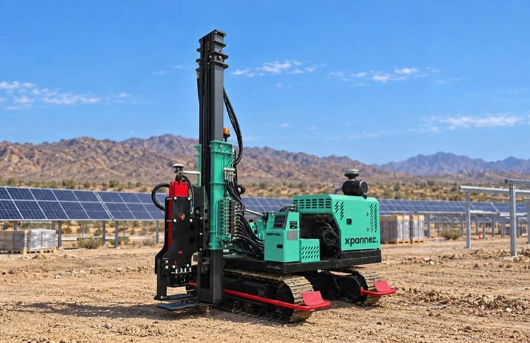 Xpanner R6 pile driving robot.