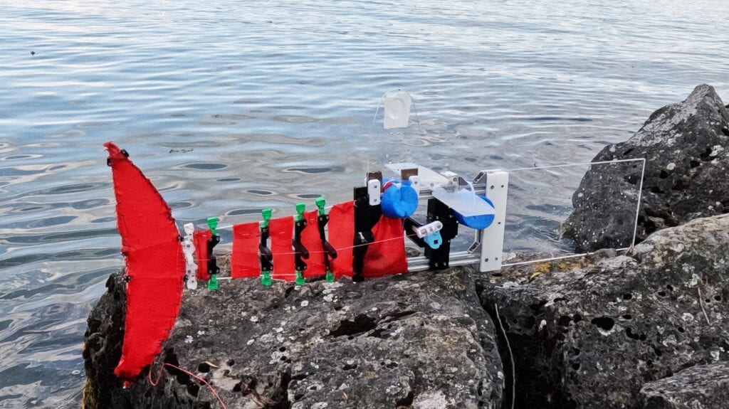 ScaFi robotic fish keeps its swim gait from 0.6 to 2.9 meters
