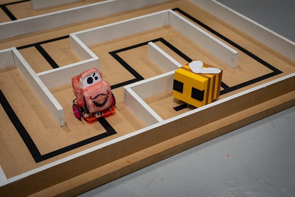 Micromaze robot hackathon at York tests build-and-program format