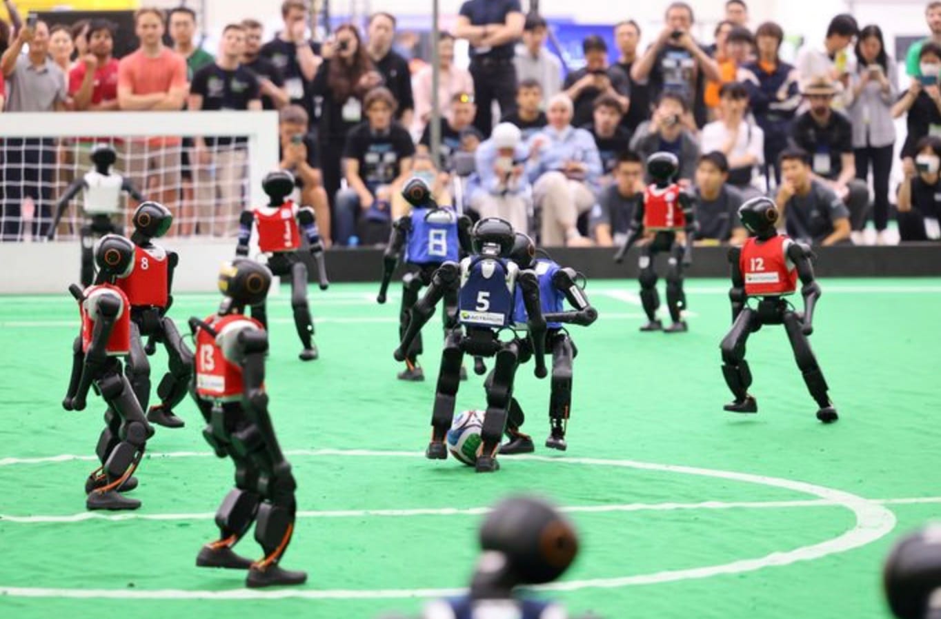 First 11 vs 11 humanoid soccer match played at RoboCup 2026