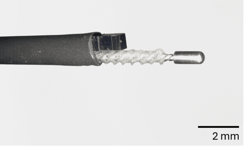 Magnetic soft growing robot steers at 1.8 mm without pressure