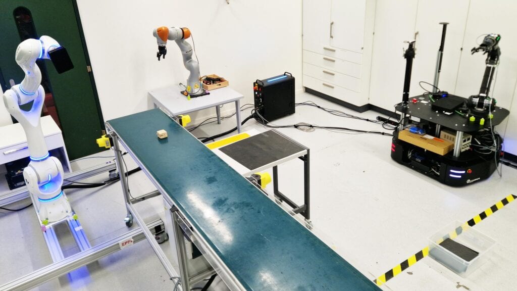 Cross-robot skill transfer lets three different robots share a task