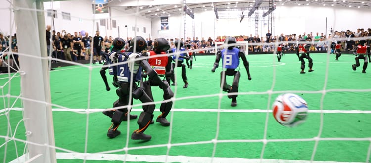 First 11 vs 11 humanoid soccer match played at RoboCup 2026